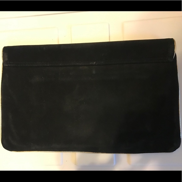 Black Suede Envelope Clutch - Picture 5 of 5